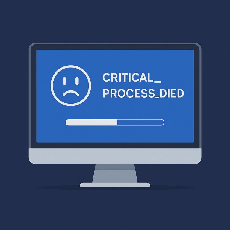 CRITICAL_PROCESS_DIED 오류 해결 방법 대표 이미지