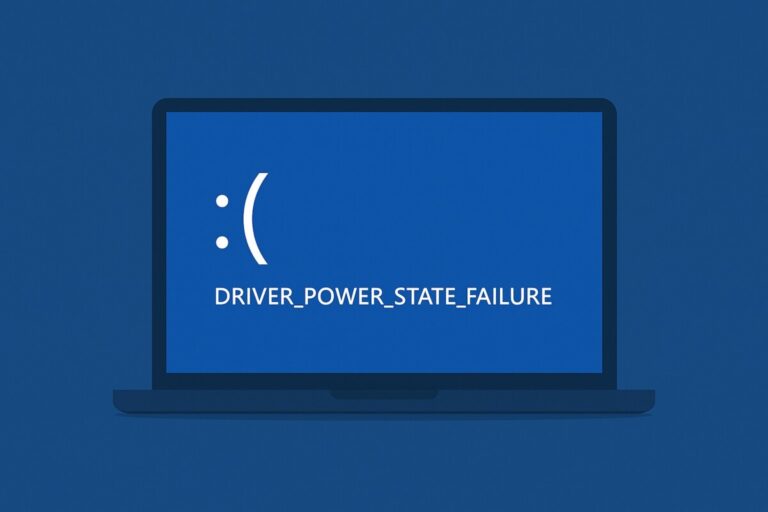DRIVER_POWER_STATE_FAILURE 오류 해결 가이드 – 슬립 복귀 블루스크린, 이렇게 잡는다