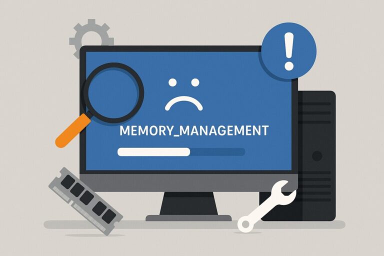 MEMORY_MANAGEMENT 오류 해결 방법 – Windows 11, 10 완벽 가이드