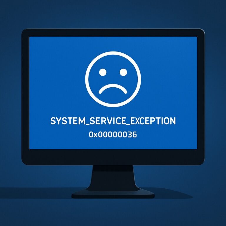 SYSTEM_SERVICE_EXCEPTION 오류 해결 가이드 – 갑작스러운 블루스크린, 이렇게 해결하세요 대표 이미지
