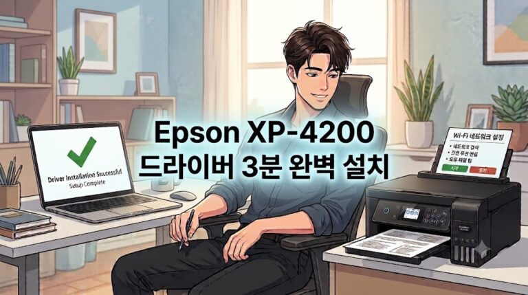 2026년 최신 Epson Expression Home XP-4200 복합기 드라이버 3분 완벽 설치 및 무선 연결 가이드 대표 이미지