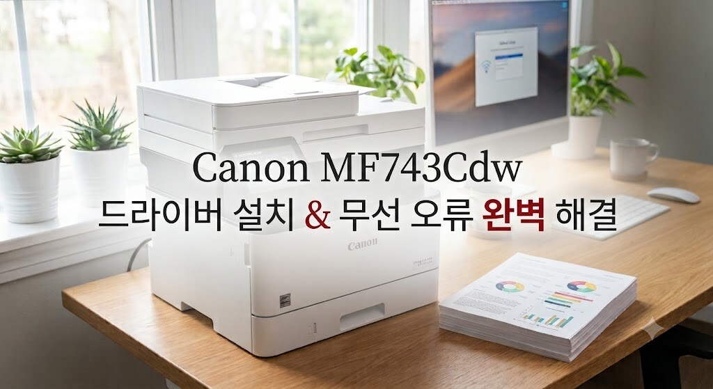 2026년 최신 Canon MF743Cdw 컬러 레이저 복합기 드라이버 및 네트워크 설정 대표 이미지