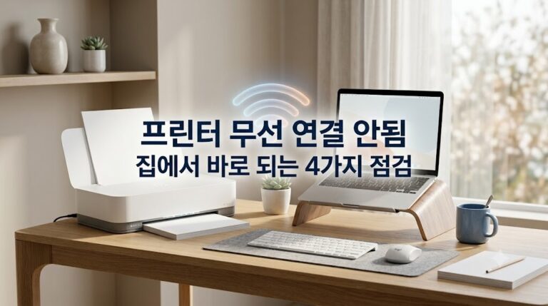 노트북과 무선 Wi-Fi 프린터 연결 설정 화면 및 프린터 무선 연결 안됨 해결 4가지 점검 썸네일