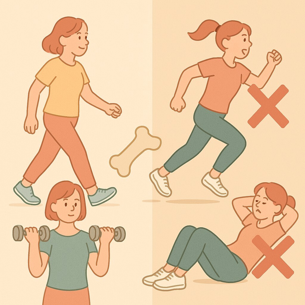 골다공증 예방 운동 vs 피해야 할 운동 – 뼈 건강을 위한 선택 대표 이미지