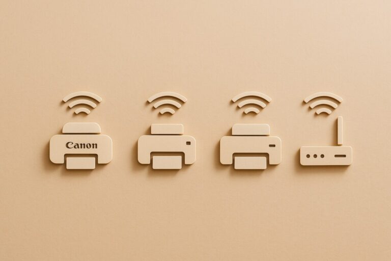 무선 프린터 연결 오류 아이콘 구성