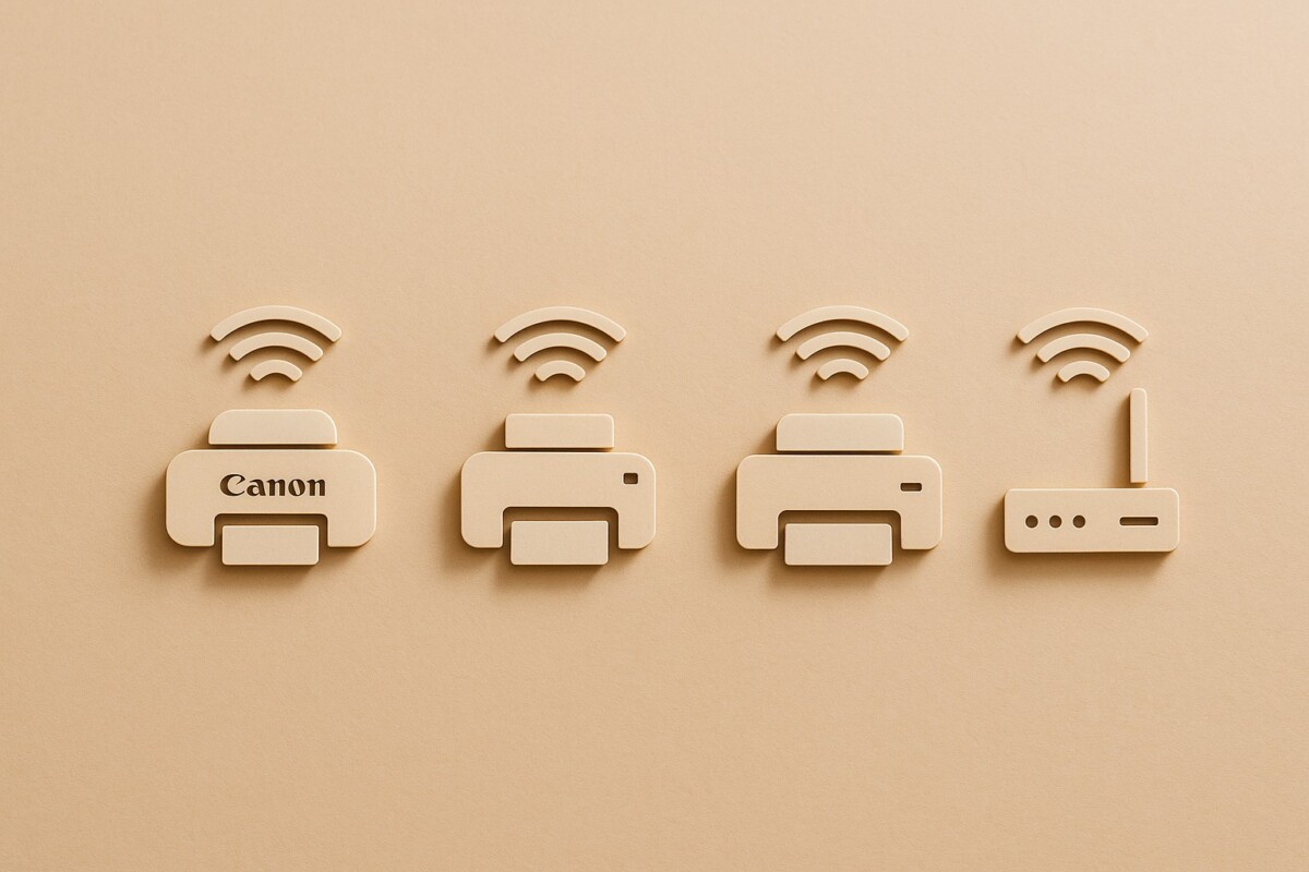 무선 프린터 연결 오류 아이콘 구성