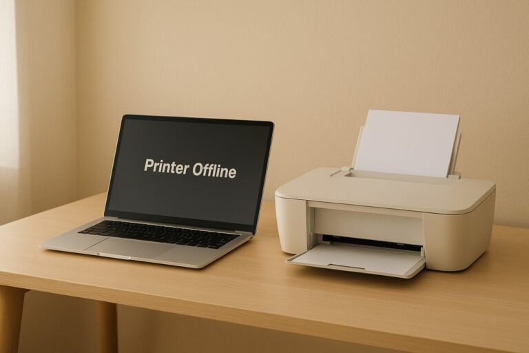 프린터 무선 연결 안됨 문제를 점검하는 장면