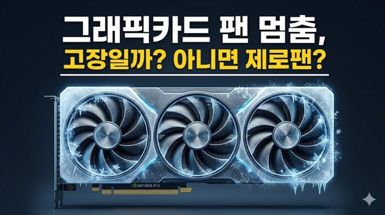 그래픽카드 팬 멈춤 증상의 고장 여부를 확인하는 썸네일 가이드