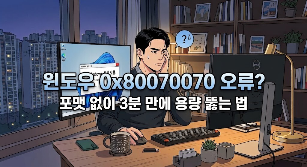 2026 Windows 설치 오류 0x80070070 해결 가이드