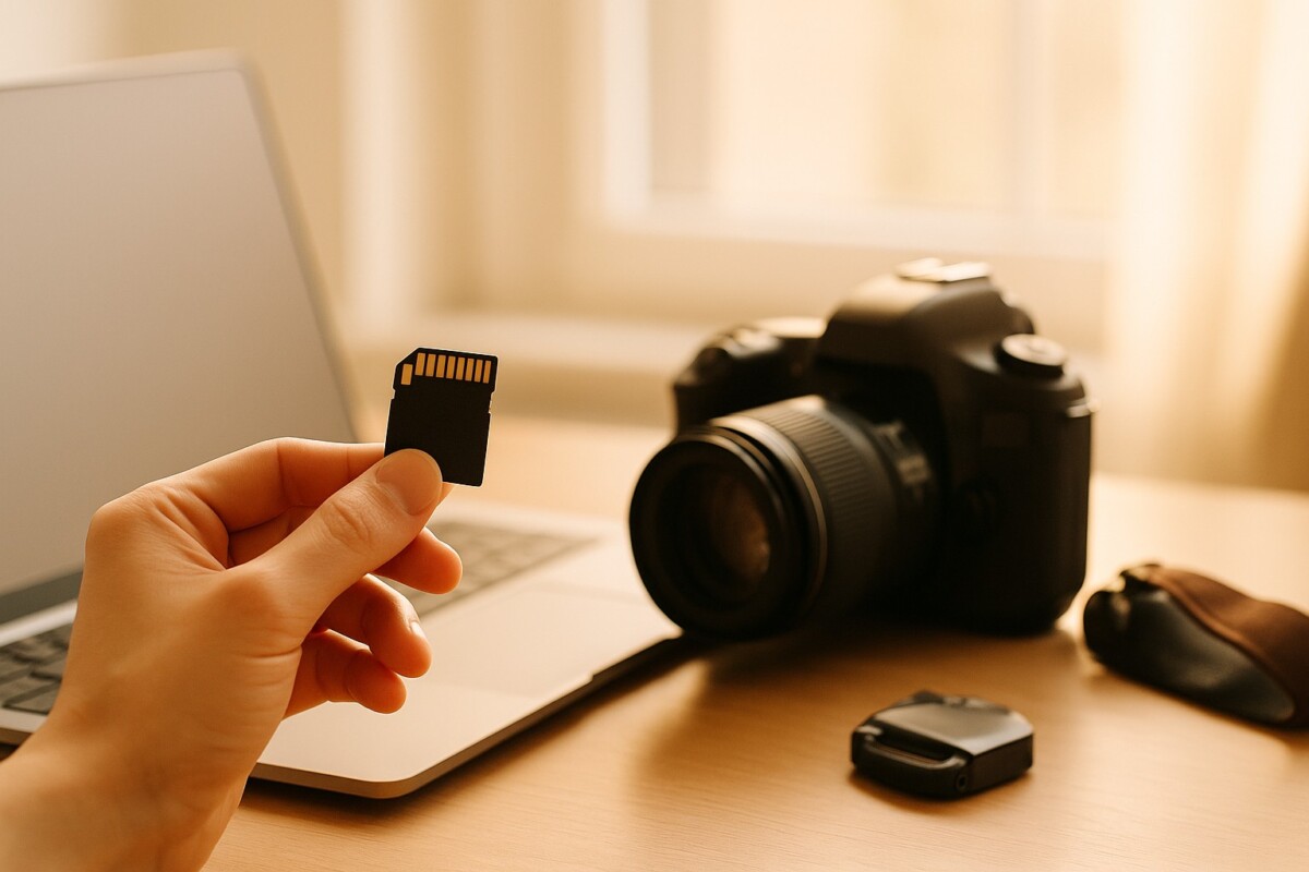 사진 복구 프로그램 상황을 표현한 따뜻한 베이지 톤 장면