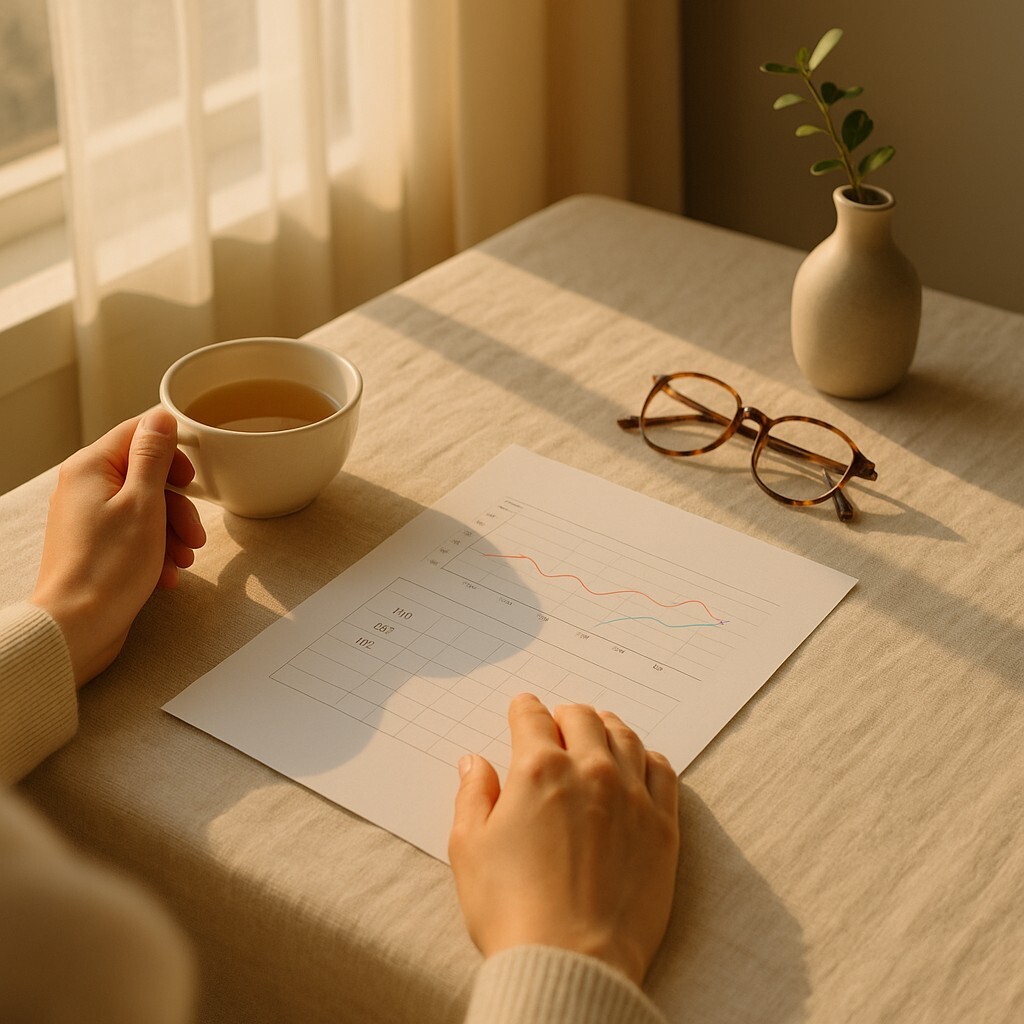 중성지방 수치 해석 검사 결과 확인 장면