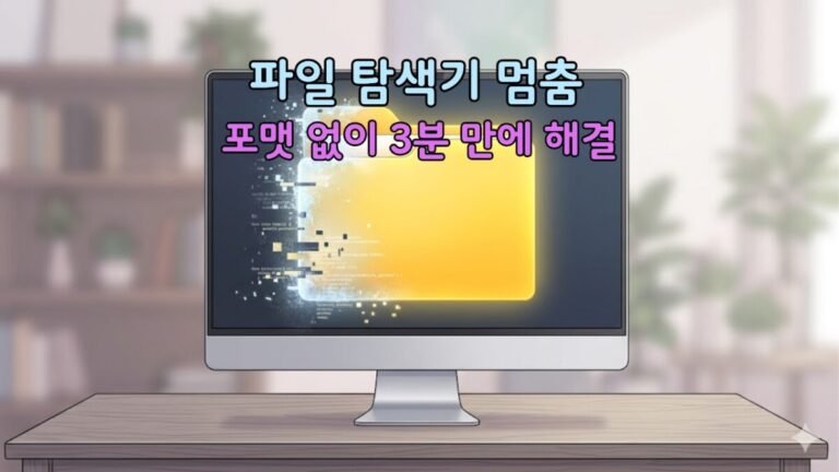 오류에서 복구되어 정상화되는 Windows 파일 탐색기 오류 폴더 일러스트