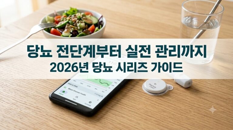 당뇨 전단계부터 실전 관리까지 2026년 당뇨 시리즈 가이드 요약 이미지