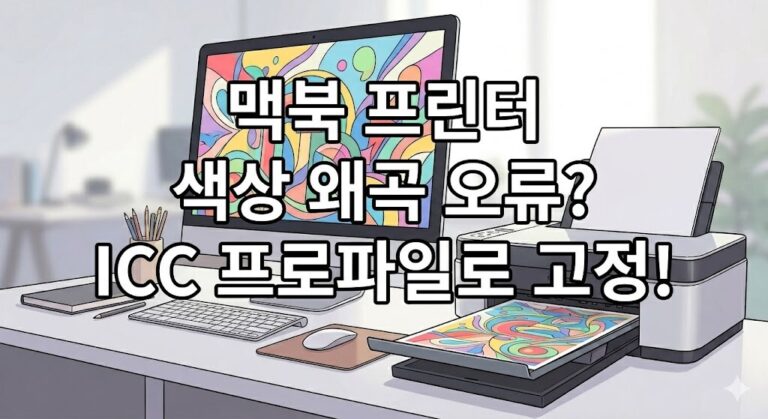 macOS ICC 프로파일 적용 방법을 통해 맥북과 프린터 사이의 색상 왜곡 오류를 정밀하게 해결하는 대표 썸네일 이미지