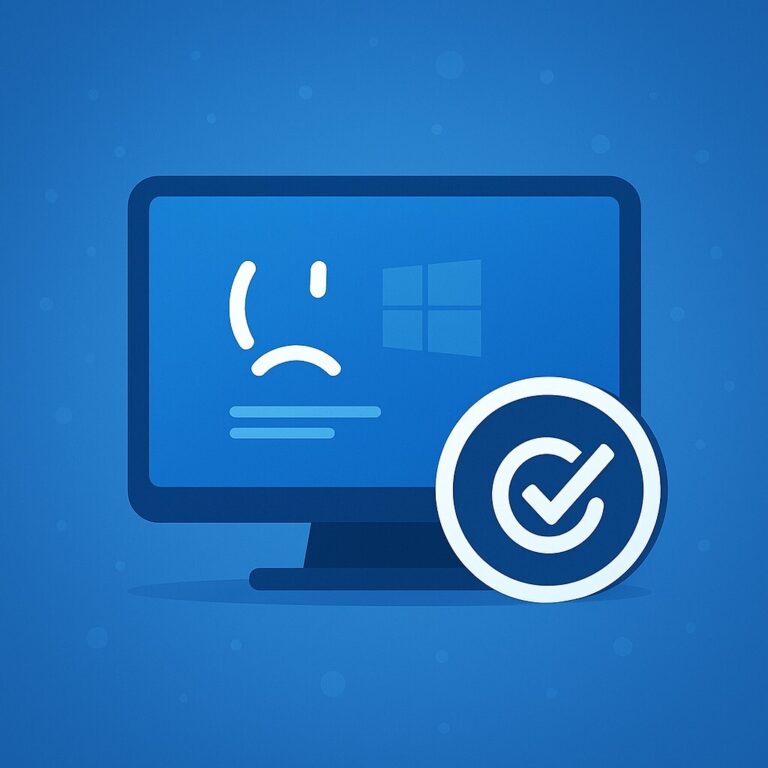 Bad System Config Info 블루스크린 오류 해결을 상징하는 Windows 복구 화면