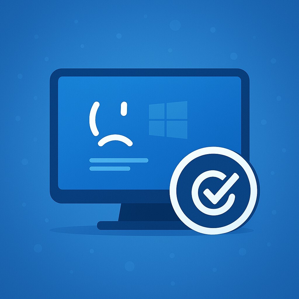 Bad System Config Info 블루스크린 오류 해결을 상징하는 Windows 복구 화면