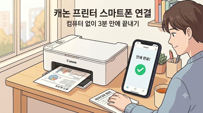 캐논 프린터 스마트폰 연결 방법 및 모바일 앱 오류 해결 안내
