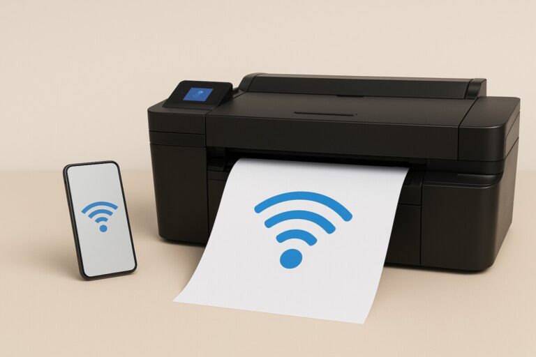 HP Smart 앱 연결 오류 해결법, Wi-Fi 인식 안 될 때 무선 프린터와 스마트폰 연결 장면