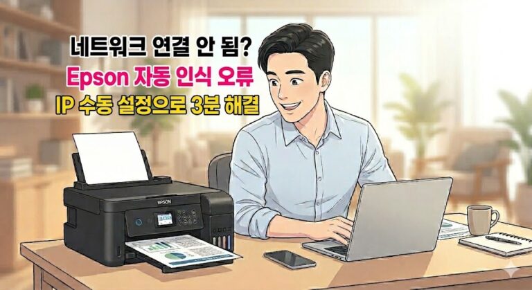 Epson 자동 인식 오류 해결을 위한 프린터 IP 수동 설정 가이드 대표 이미지