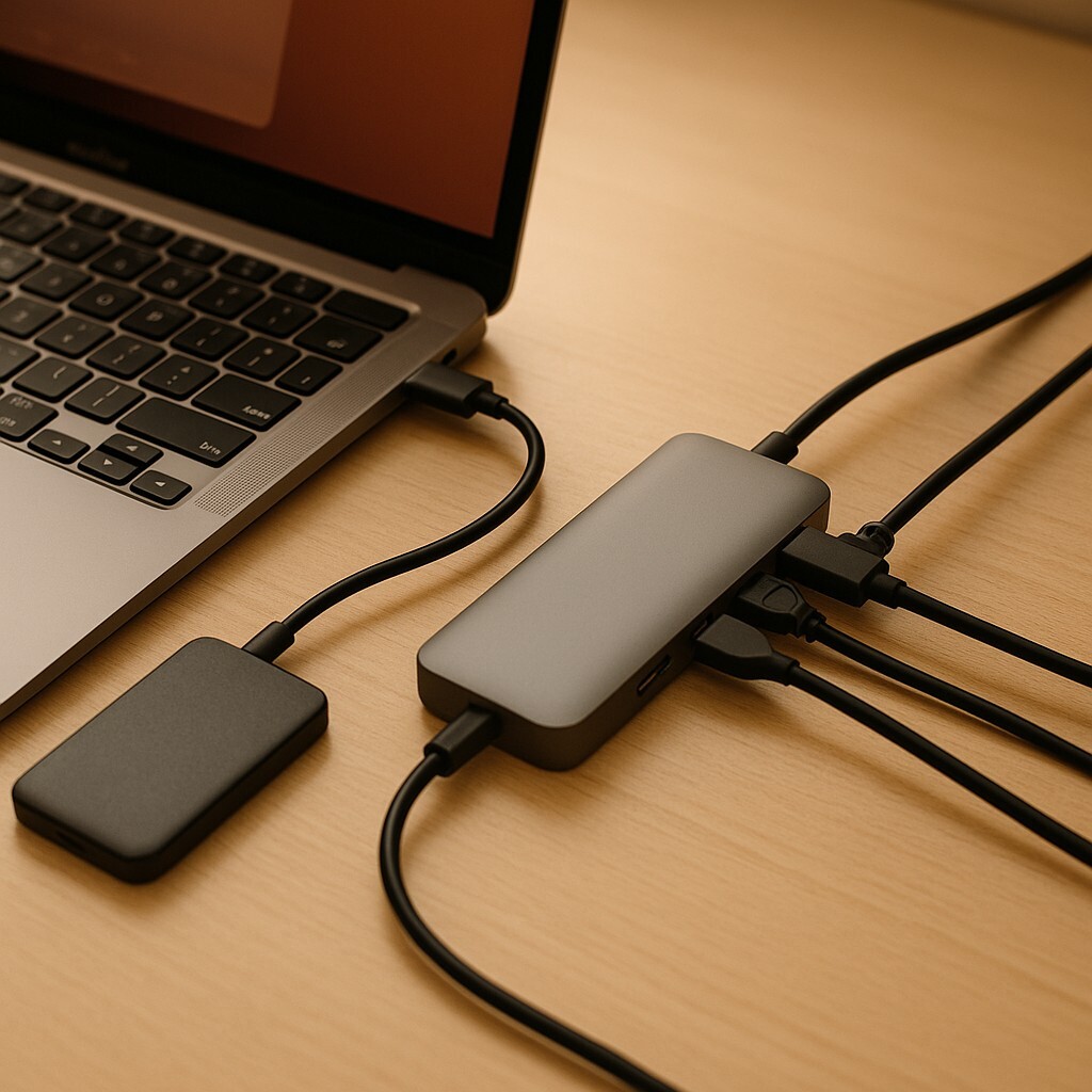 MacBook PD 허브 추천, 전력 부족 문제 해결 장면