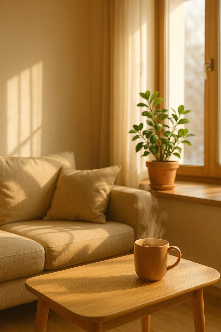 겨울 습도 유지, 햇살과 증기가 어우러진 따뜻한 실내 공기