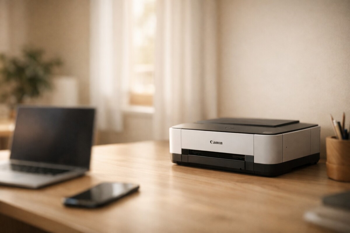 Canon 프린터 SSID 안 보일 때 무선 설정이 시작되지 않은 상태를 보여주는 대표 이미지