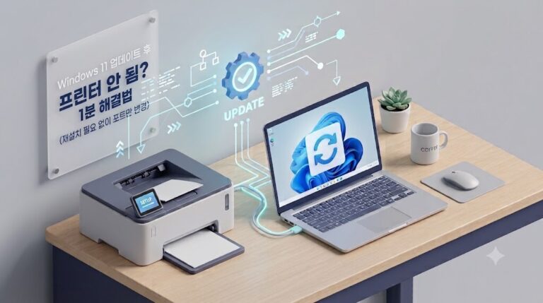 Windows 11 업데이트 후 프린터 출력 안됨