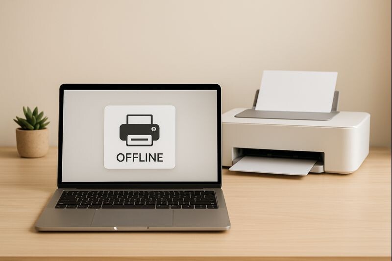 프린터 오프라인 오류 해결 이미지