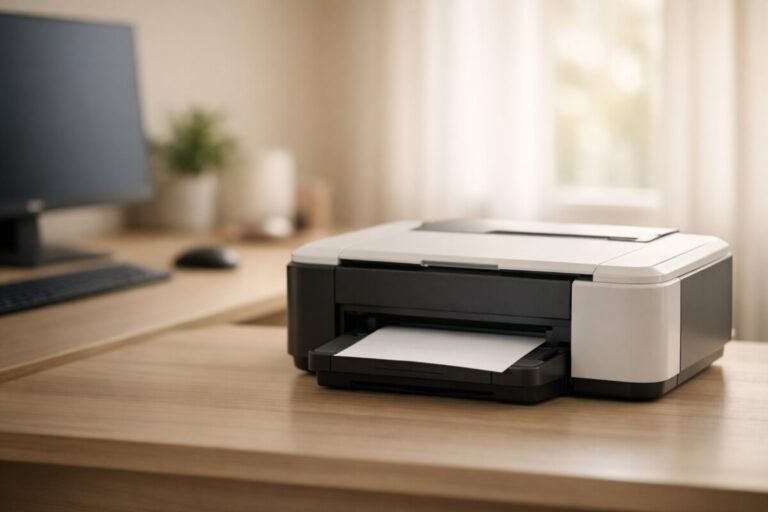 Windows 업데이트 후 프린터 포트 자동 변경으로 인해 프린터가 고장 없이 정상 상태임에도 인쇄가 멈춘 상황을 보여주는 이미지