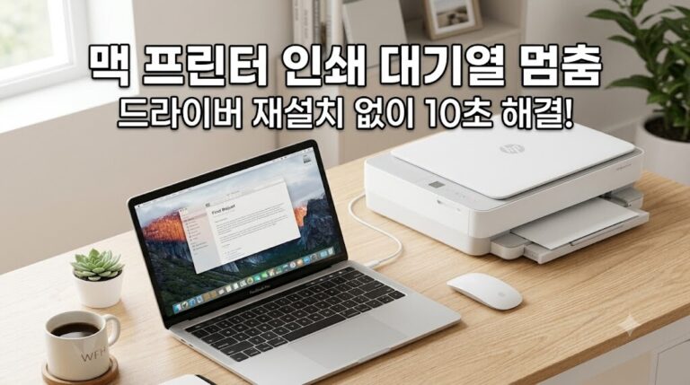맥 프린터 인쇄 대기열이 멈췄을 때 10초 만에 해결하는 대표 이미지