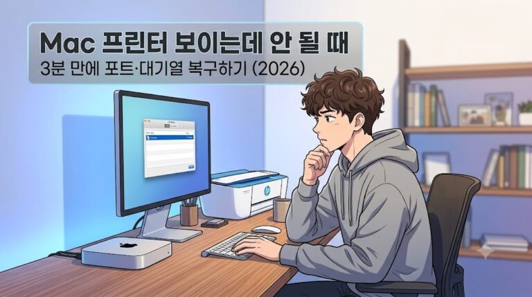 맥에서 프린터는 보이는데 출력이 안 될 때 – 이 설정 먼저 확인하세요 (2026년 최신)