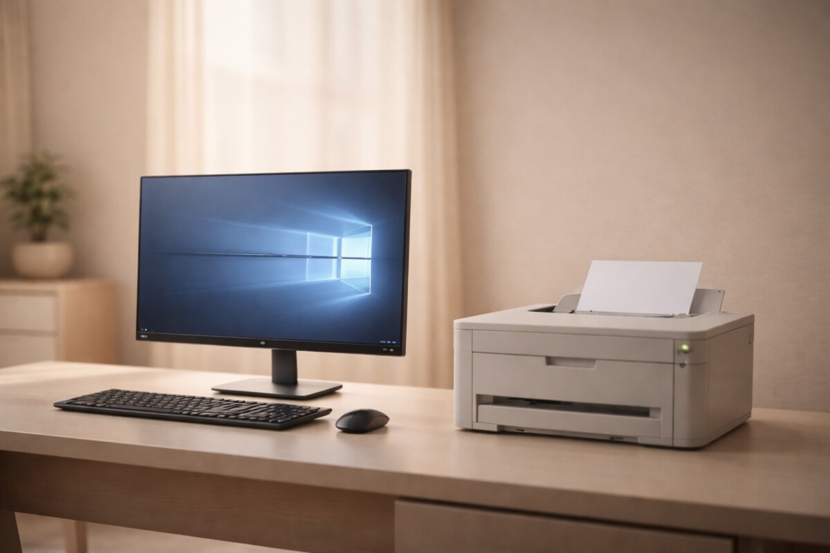 네트워크 프린터가 오프라인으로 표시될 때 구조적 원인을 설명하는 장면