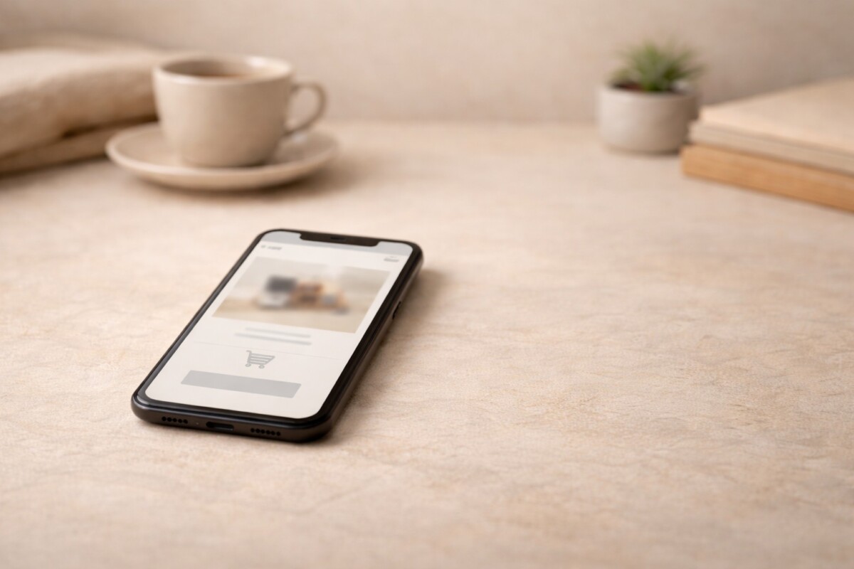 온라인 주문 후 결제 오류 메시지가 발생한 상황을 표현한 스마트폰 이미지, 환불 여부 판단 기준 안내