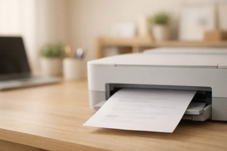 인쇄물이 흐릴 때 선명하게 만드는 초간단 설정 방법을 설명하는 이미지