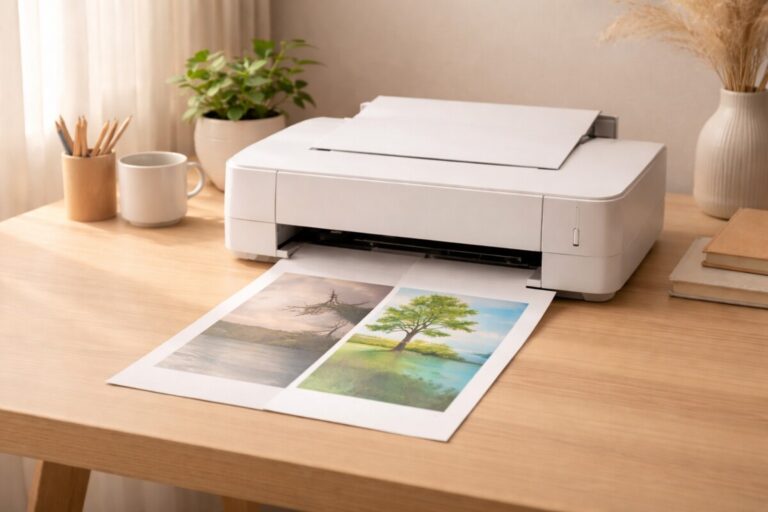 프린터 색이 이상할 때 ICC 설정 확인하는 법을 설명하는 색 보정 전후 분위기 이미지