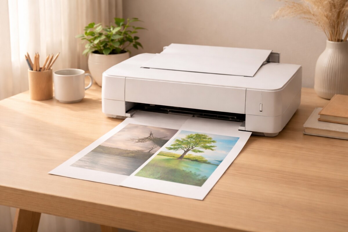 프린터 색이 이상할 때 ICC 설정 확인하는 법을 설명하는 색 보정 전후 분위기 이미지