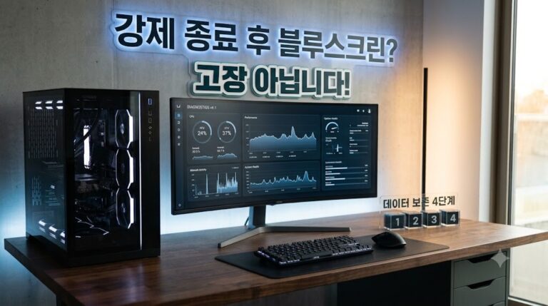 강제 종료 후 블루스크린 발생 시 고장 없이 데이터 보존 복구하는 4단계 해결법 안내 대표 이미지