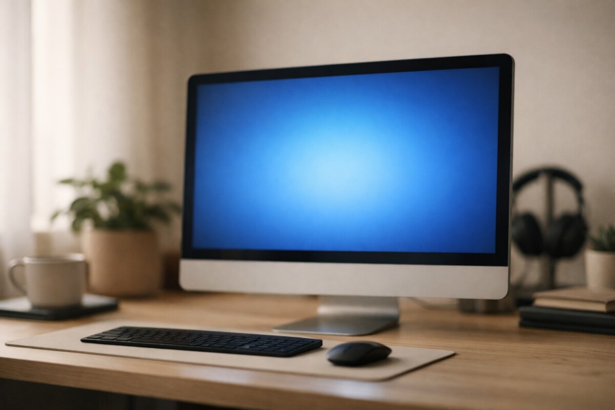 강제 종료 후 블루스크린 발생 상황에서 Windows 부팅 오류가 나타난 컴퓨터 화면 장면