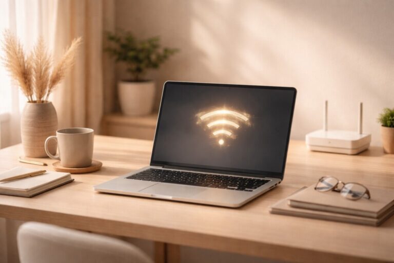Wi-Fi 자주 끊길 때 해결 방법 와이파이 연결이 불안정한 노트북 환경 이미지