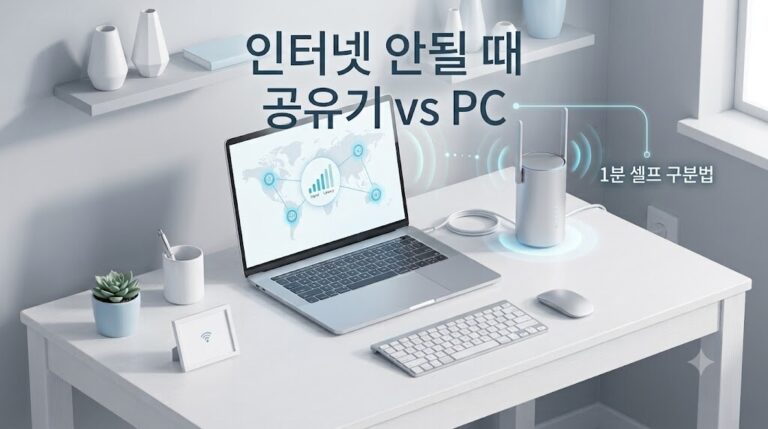인터넷 안될 때 공유기 vs PC 원인 1분 구분법