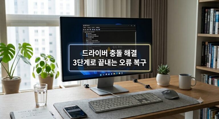 드라이버 충돌 해결 방법, 갑자기 오류 나면 고장 아닙니다 (이 3단계로 해결)