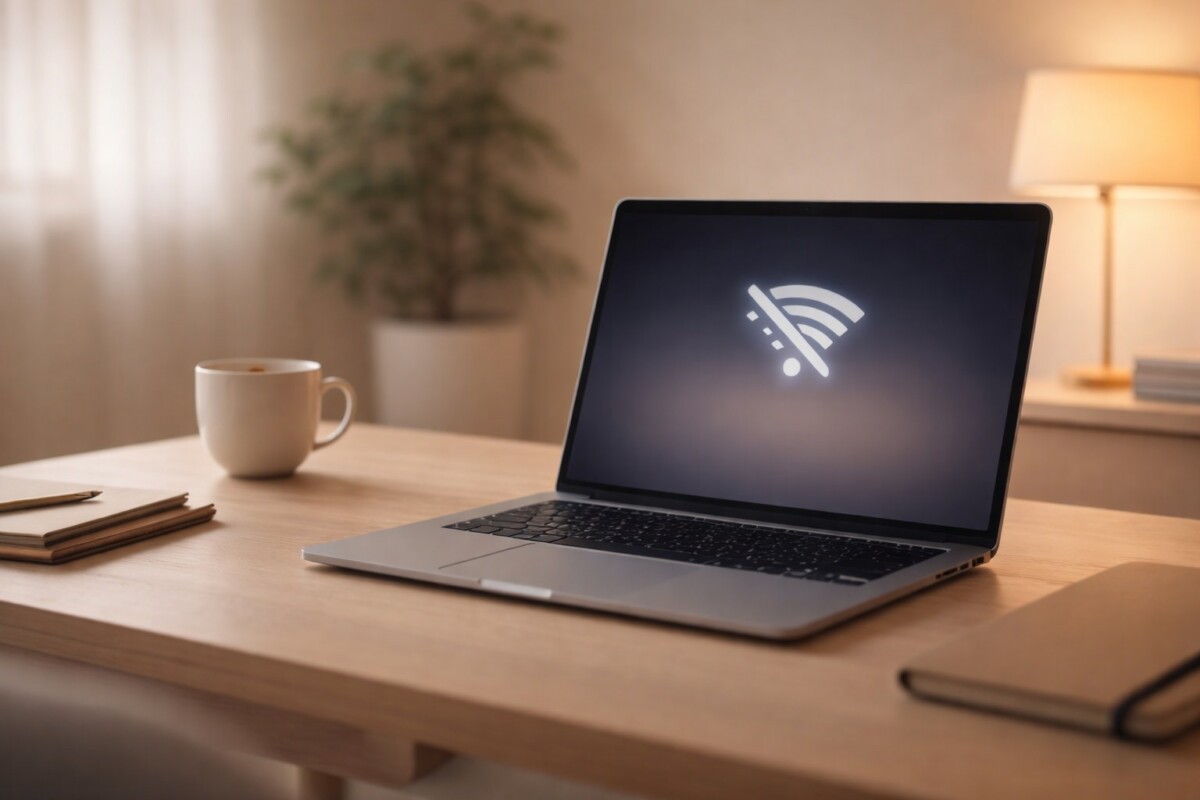 노트북 Wi-Fi 안될 때 해결 방법 와이파이 연결이 안되는 노트북 화면과 작업 환경 이미지