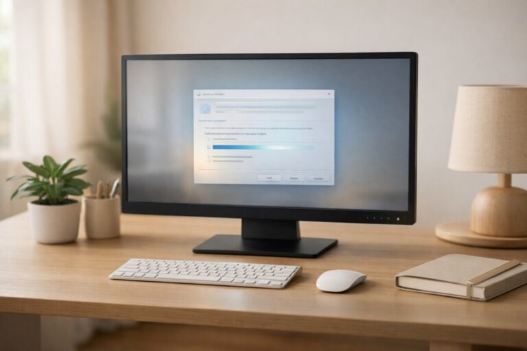 Windows 복원 지점 만들기 설정 화면과 시스템 보호 기능을 준비하는 안정적인 작업 환경