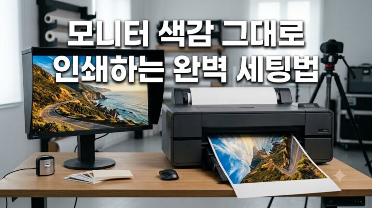 모니터 색감 그대로 출력하기 위한 필수 설정인 ICC 프로파일 다운로드 및 적용 방법 안내 이미지
