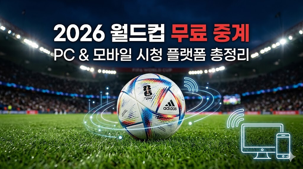 2026 월드컵 무료 중계 PC 및 모바일 시청 플랫폼 안내