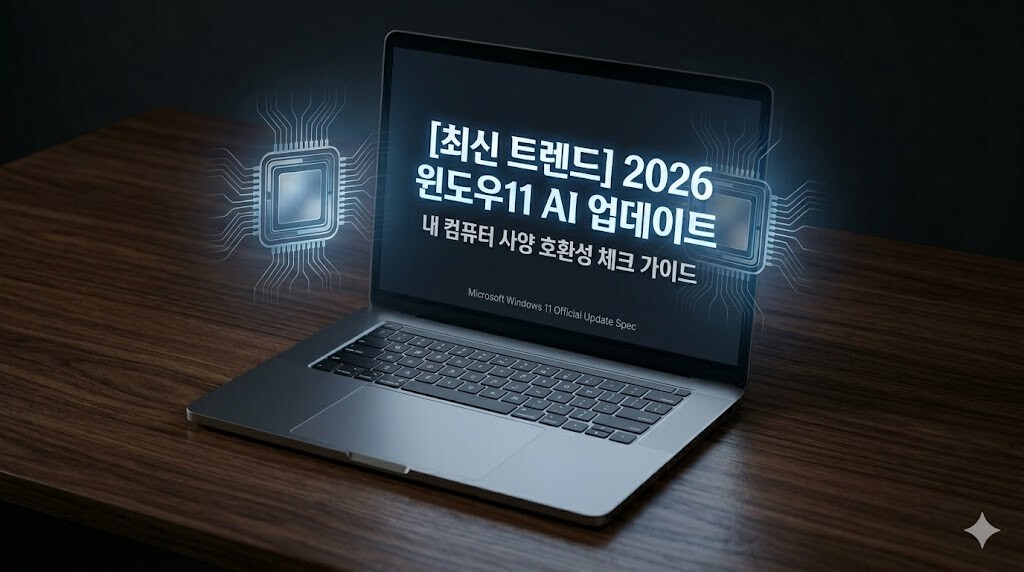 2026년 윈도우11 차세대 AI 기능 탑재 업데이트 스펙 및 컴퓨터 사양 호환성 체크 가이드 안내 이미지