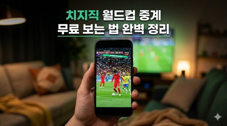 치지직 월드컵 중계 무료 보는 법 완벽 정리