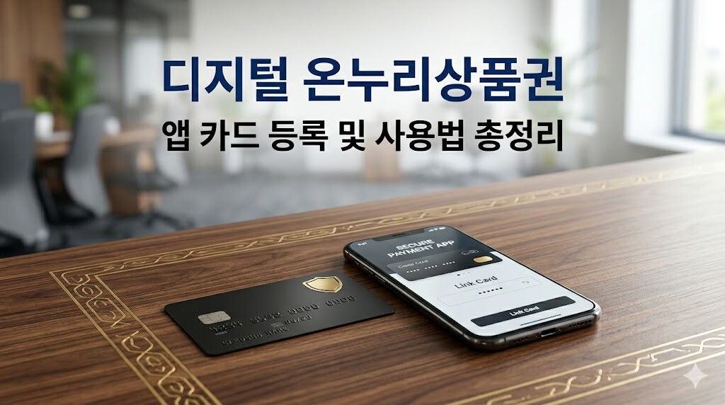 디지털 온누리상품권 앱 카드 등록 및 사용법 총정리