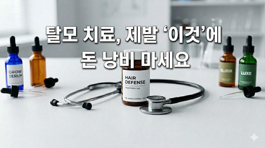 탈모 치료 시 돈 낭비를 유도하는 민간요법 대신 의학적으로 검증된 치료법의 중요성