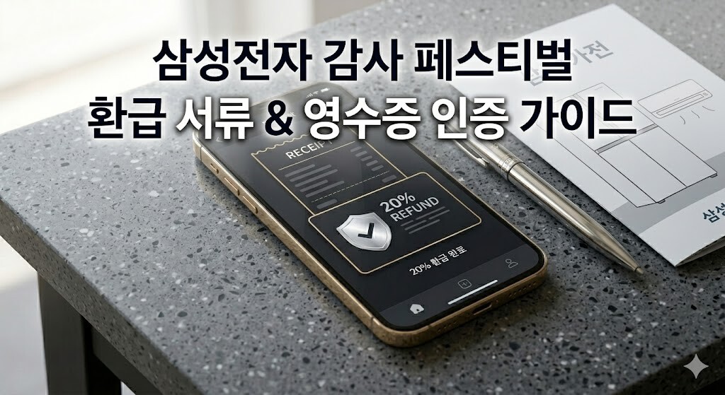 성전자 감사 페스티벌 환급 서류 제출 방법 및 영수증 인증 가이드 상세 절차